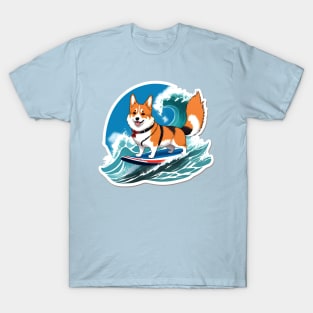 Surfing Corgi T-Shirt